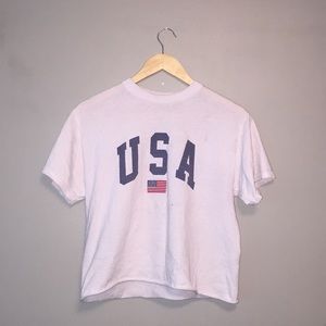 white brandy melville USA shirt
